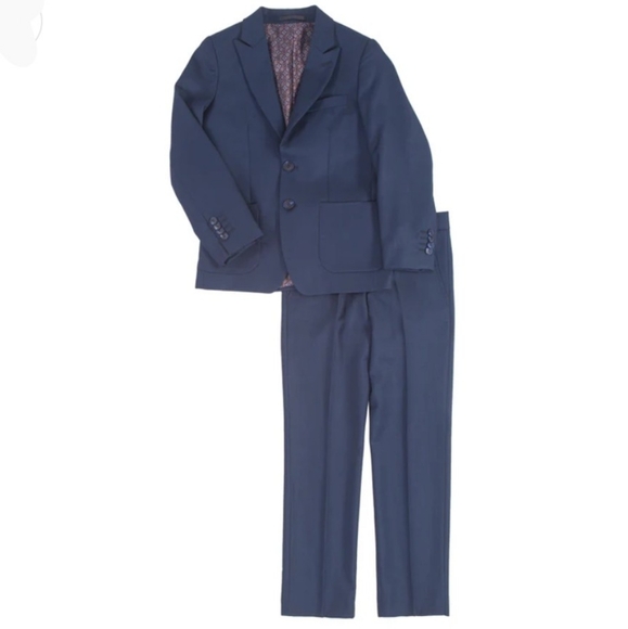 Isaac Mizrahi 2 Piece Navy Pindot Suit Size 16